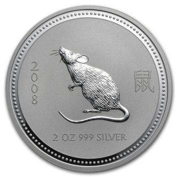 Australië Lunar 1 Muis 2008 2 ounce silver